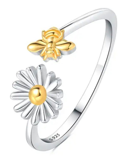 Bee Flower Ring